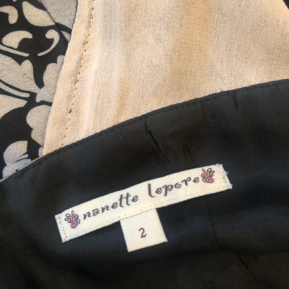 Nanette Lepore beaded damask cocktail dress.  Size 2 - Picture 5 of 5